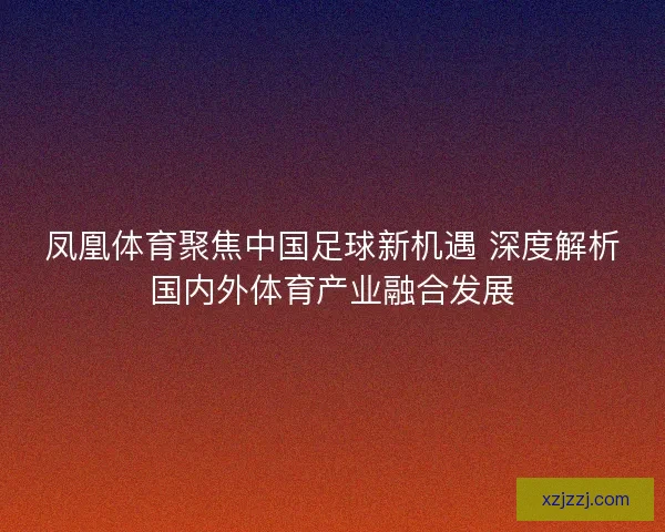 凤凰体育聚焦中国足球新机遇 深度解析国内外体育产业融合发展